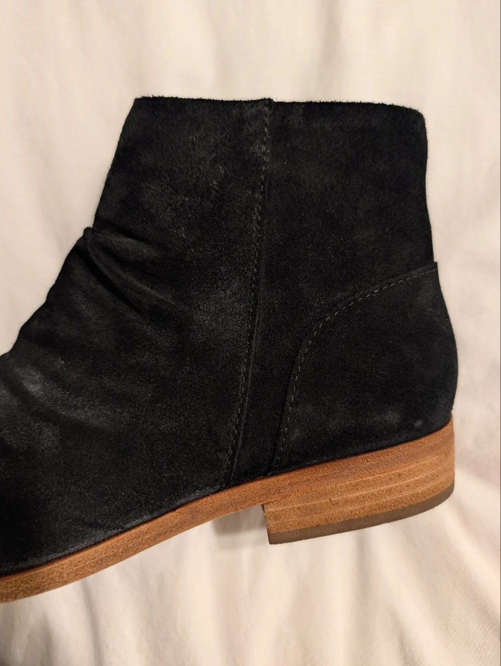 Kork Ease Giba Ruched Black Leather Ankle Booties Size 10